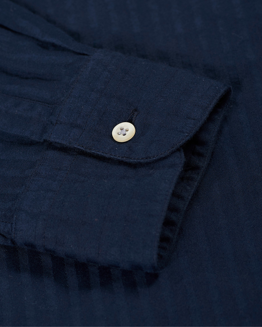 Herren | Hemden | Massimo Alba | Noto Guru Collar Shirt Dark Blue
