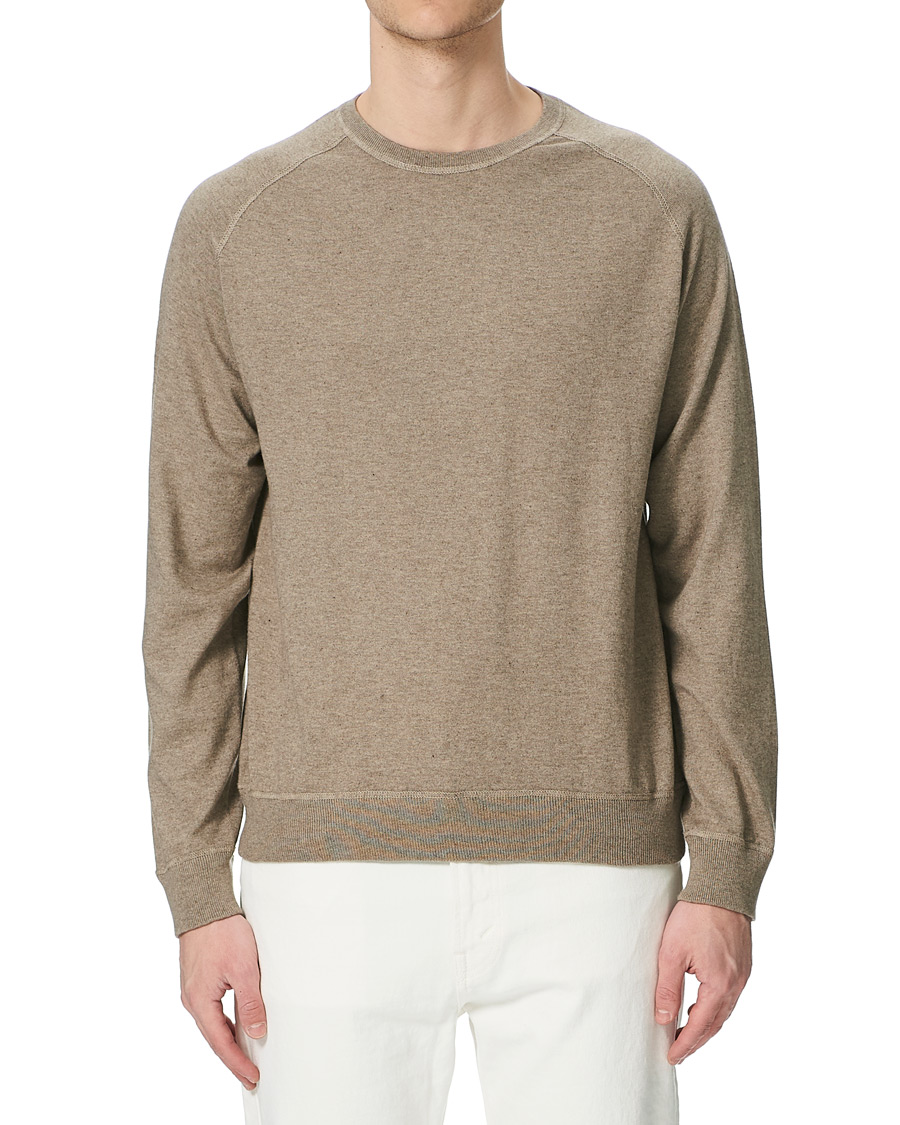Herren | Pullover | Massimo Alba | Sport Cotton/Cashmere Raglan Pullover Taupe