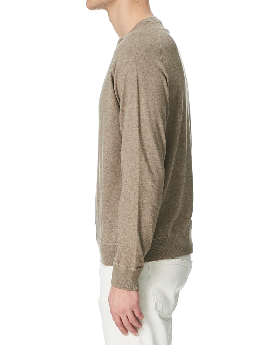 Herren | Pullover | Massimo Alba | Sport Cotton/Cashmere Raglan Pullover Taupe