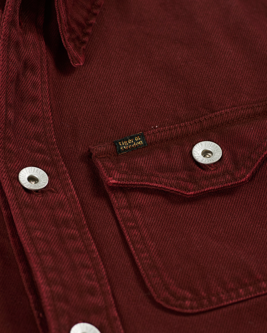 Herren | Jacken | Tiger of Sweden Jeans | Get Organic Cotton Denim Jacket Wine Red