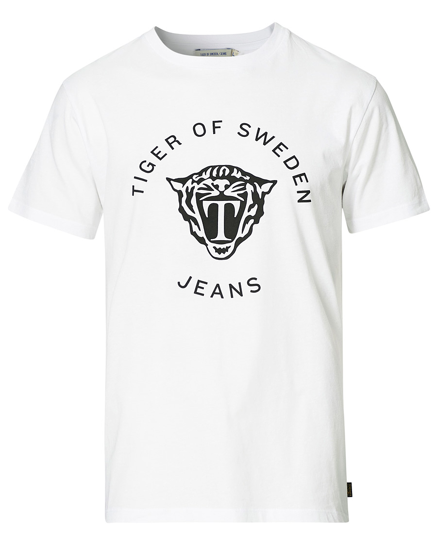 Herren | T-Shirts | Tiger of Sweden Jeans | Fleek Logo Crew Neck Tee White
