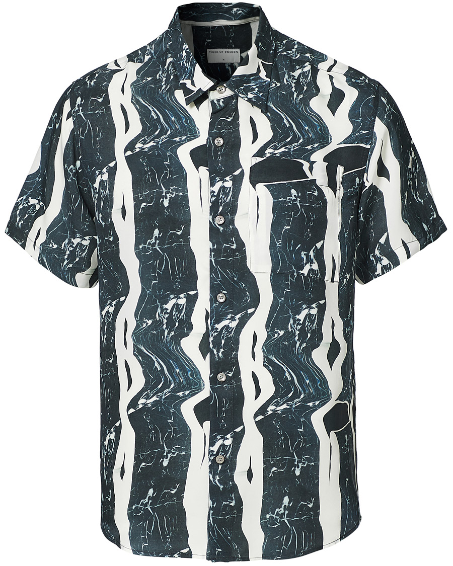 Herren | Hemden | Tiger of Sweden | Didon Marble Print Short Sleeve Shirt Artwork