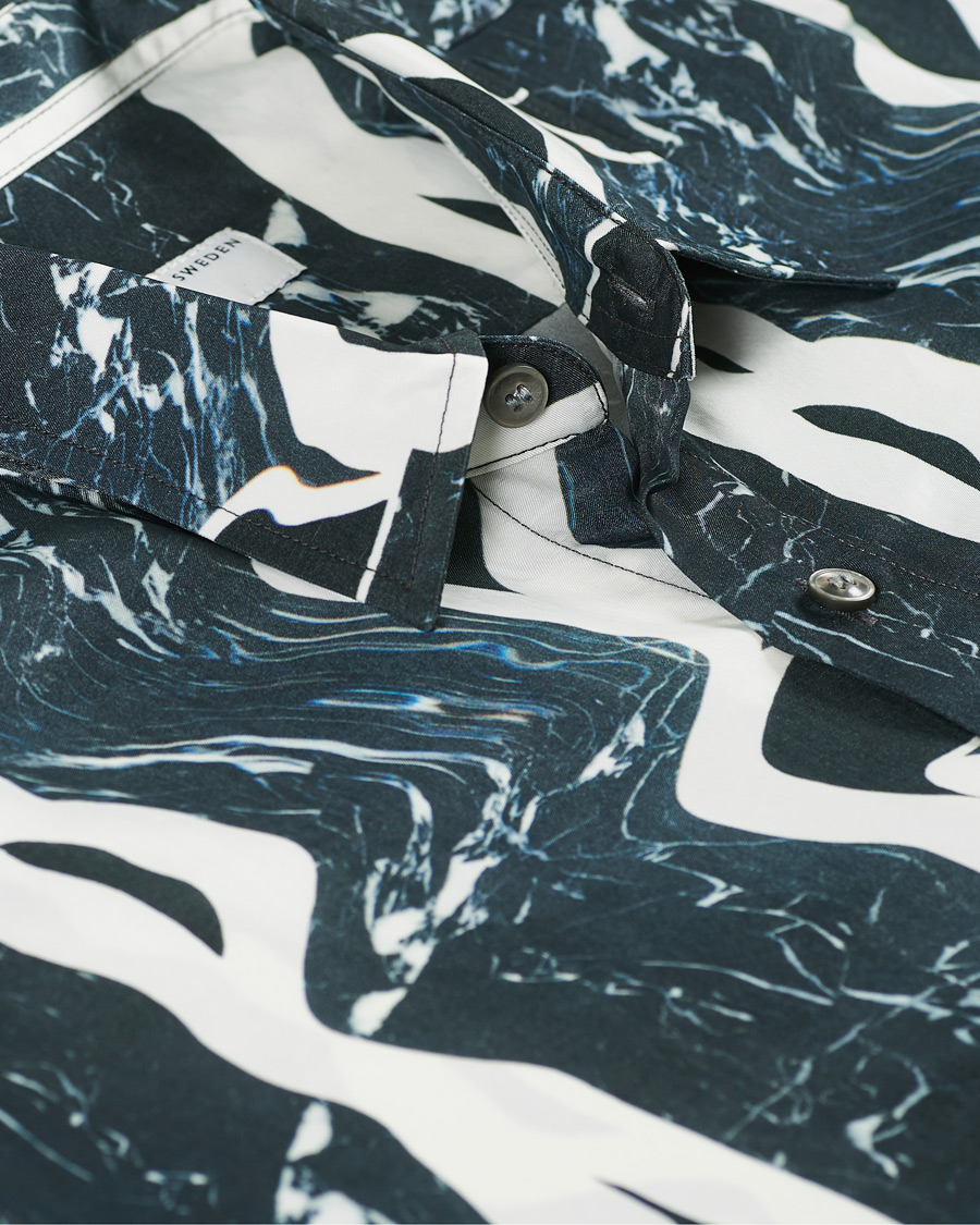 Herren | Hemden | Tiger of Sweden | Didon Marble Print Short Sleeve Shirt Artwork