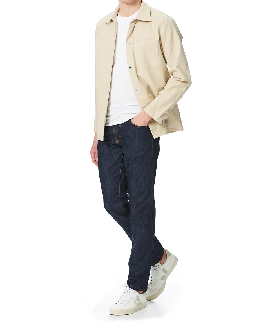 Herren | Jeans | Nudie Jeans | Lean Dean Jeans Dry Ecru Embo