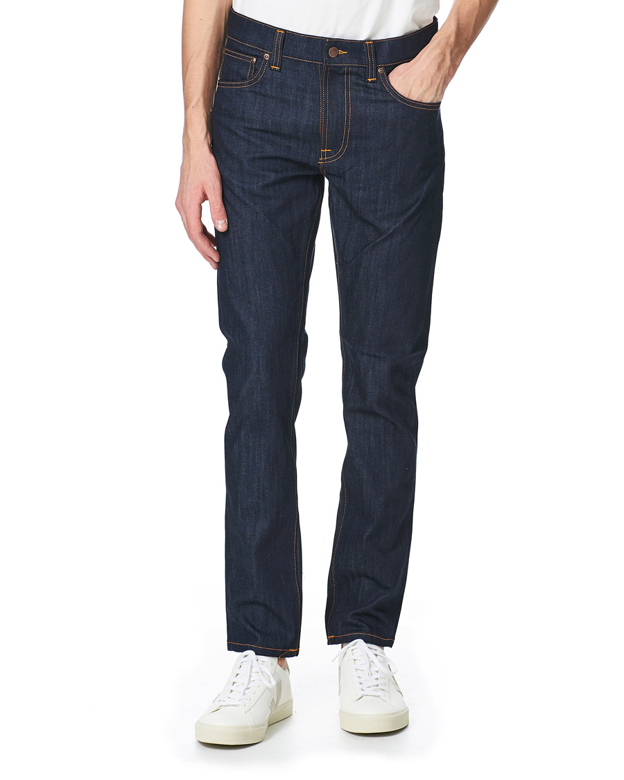Herren | Jeans | Nudie Jeans | Lean Dean Jeans Dry Ecru Embo