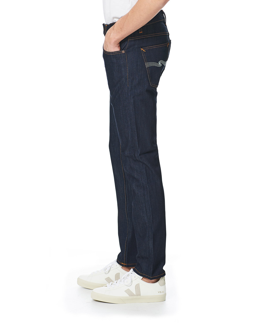Herren | Jeans | Nudie Jeans | Lean Dean Jeans Dry Ecru Embo