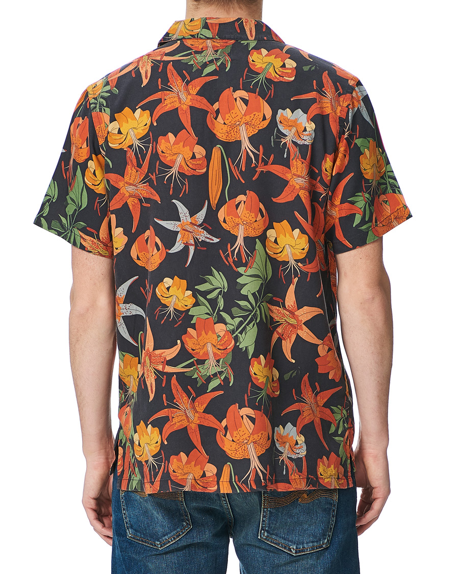 Herren | Hemden | Nudie Jeans | Arvid Short Sleeve Shirt Lilies Black