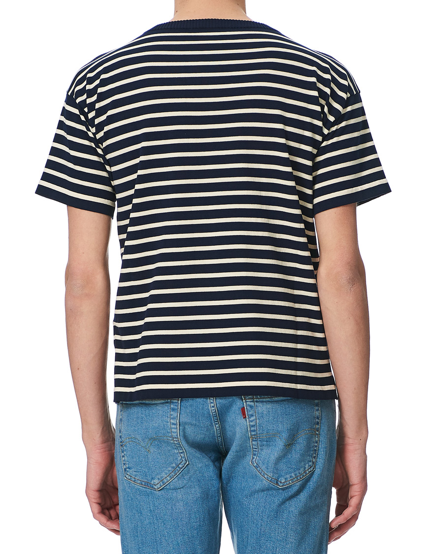 Herren | T-Shirts | Andersen-Andersen | Boatsman Short Sleeve Tee Navy/Off White