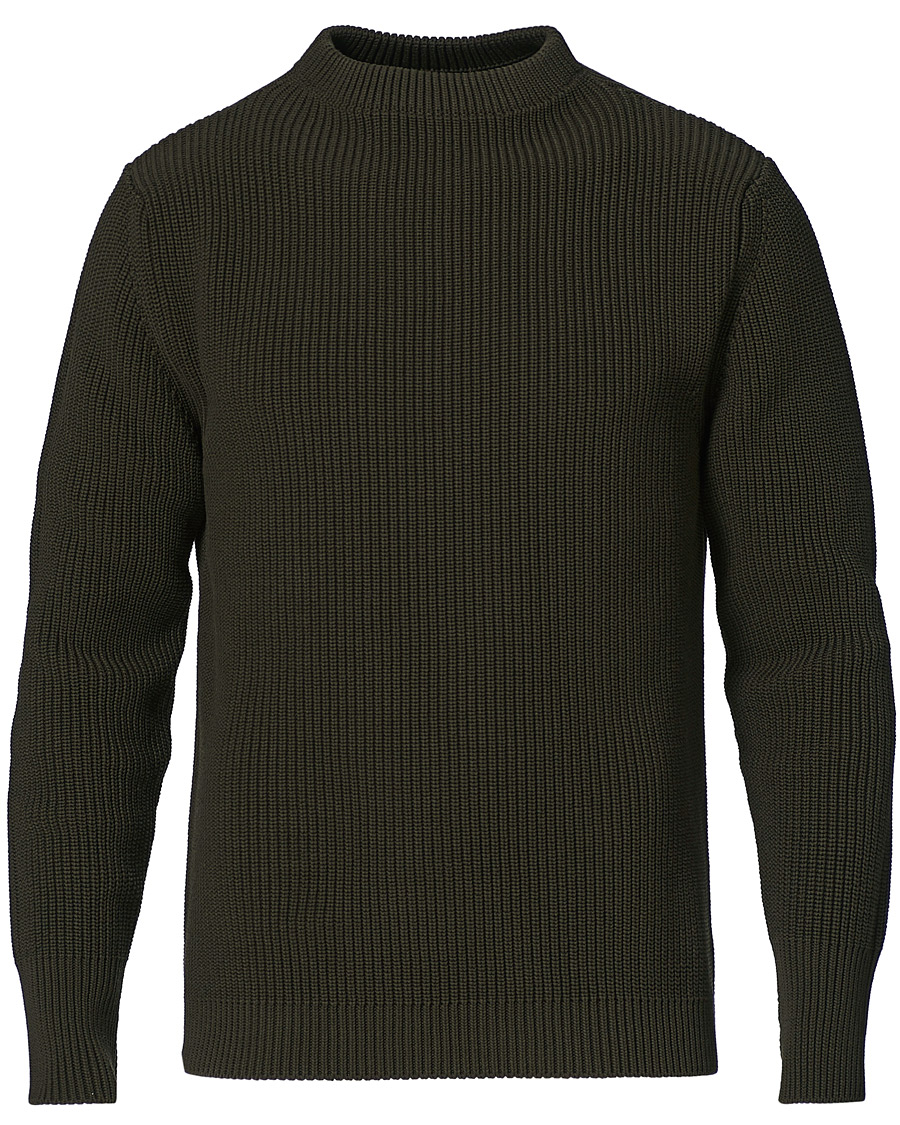 Herren | Pullover | Andersen-Andersen | Organic Cotton Crew Neck Hunting Green