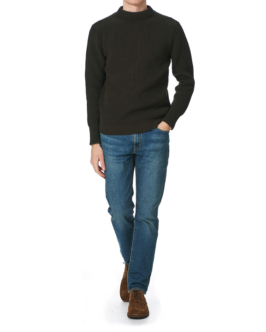 Herren | Pullover | Andersen-Andersen | Organic Cotton Crew Neck Hunting Green