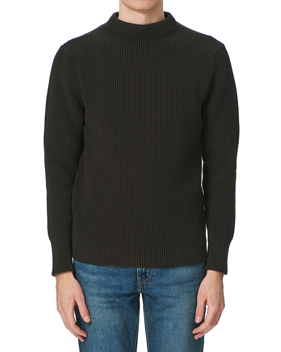 Herren | Pullover | Andersen-Andersen | Organic Cotton Crew Neck Hunting Green