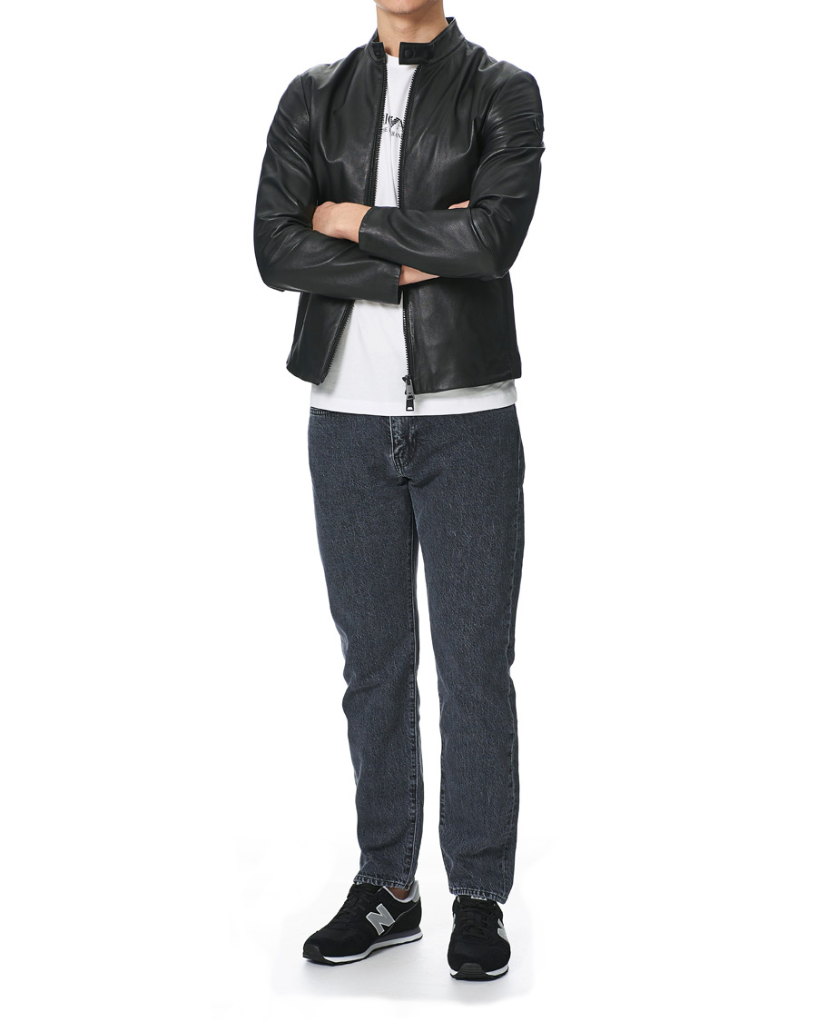 Herren | Jacken | Emporio Armani | Leather Jacket Black