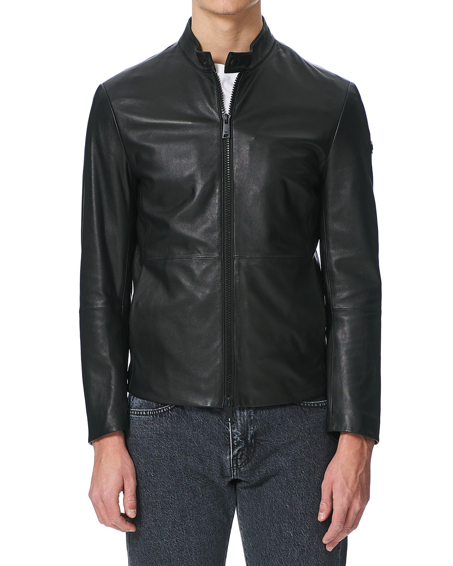 Herren | Jacken | Emporio Armani | Leather Jacket Black