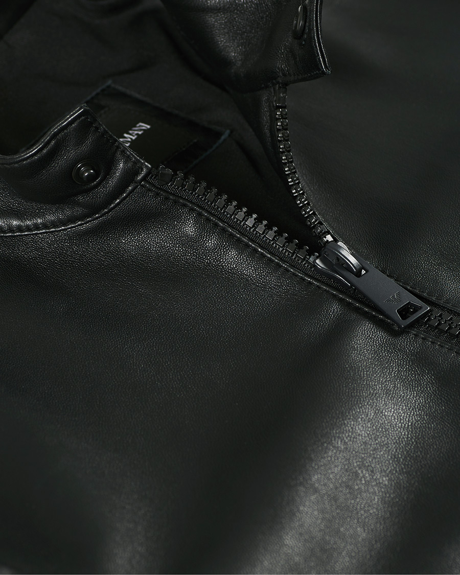 Herren | Jacken | Emporio Armani | Leather Jacket Black