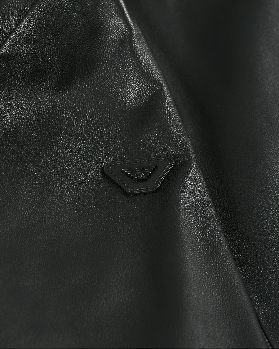 Herren | Jacken | Emporio Armani | Leather Jacket Black