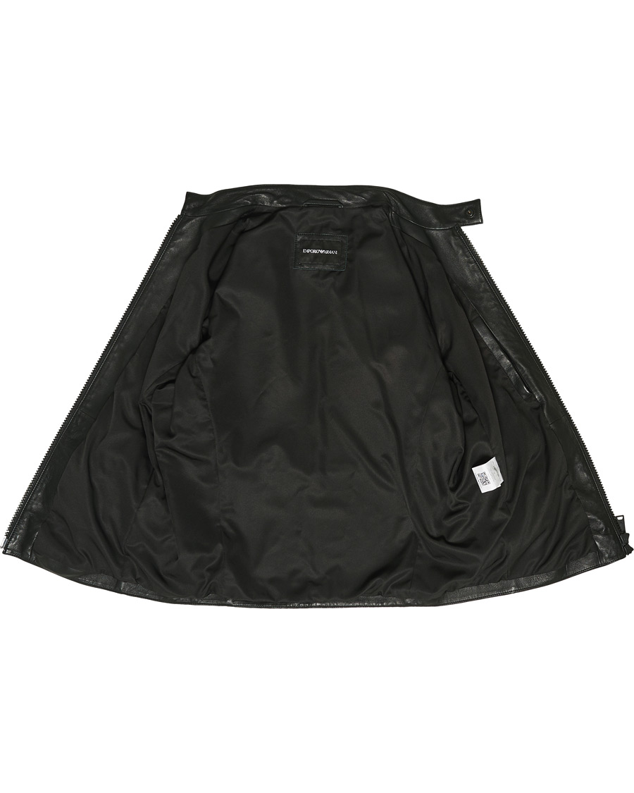 Herren | Jacken | Emporio Armani | Leather Jacket Black