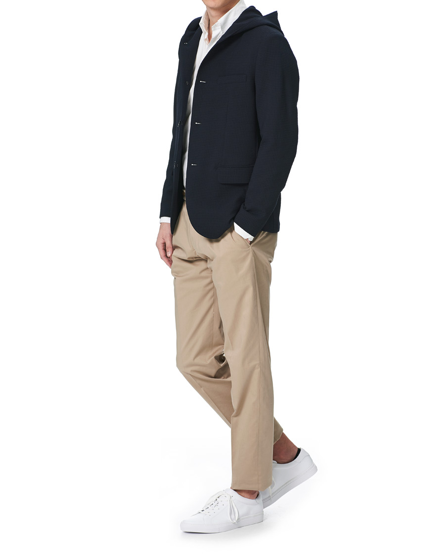Herren | Hosen | Emporio Armani | Satin Stretch Pleated Chino Khaki