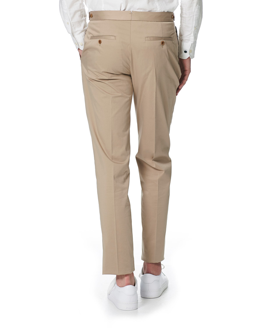 Herren | Hosen | Emporio Armani | Satin Stretch Pleated Chino Khaki
