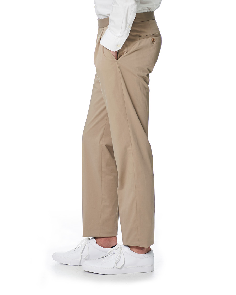 Herren | Hosen | Emporio Armani | Satin Stretch Pleated Chino Khaki