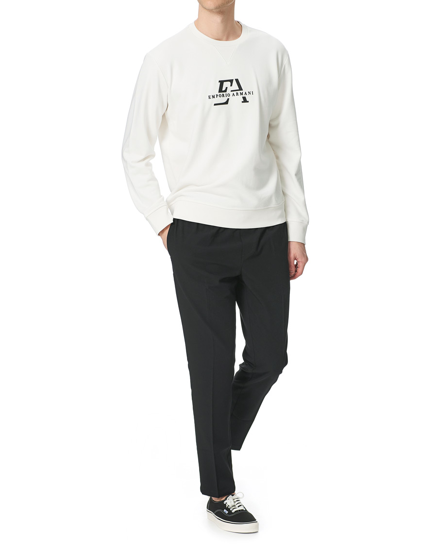 Herren | Pullover | Emporio Armani | Logo Crew Neck Sweatshirt White
