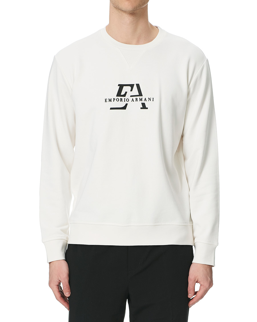 Herren | Pullover | Emporio Armani | Logo Crew Neck Sweatshirt White