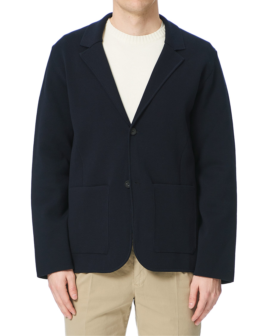 Herren | Sakkos | Z Zegna | Knitted Cardigan Blazer Navy