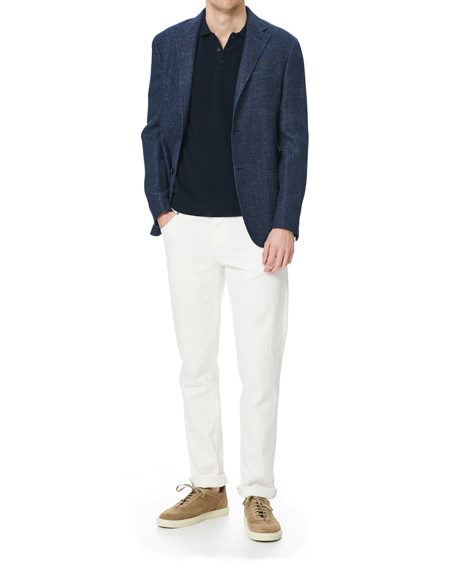 Herren | Sakkos | Ermenegildo Zegna | Unconstructed Linen Blazer Dark Blue