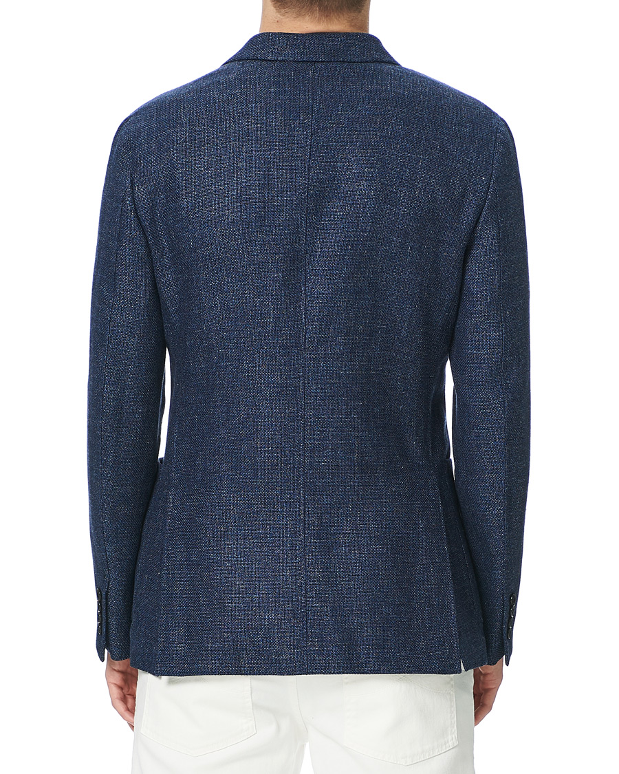 Herren | Sakkos | Ermenegildo Zegna | Unconstructed Linen Blazer Dark Blue