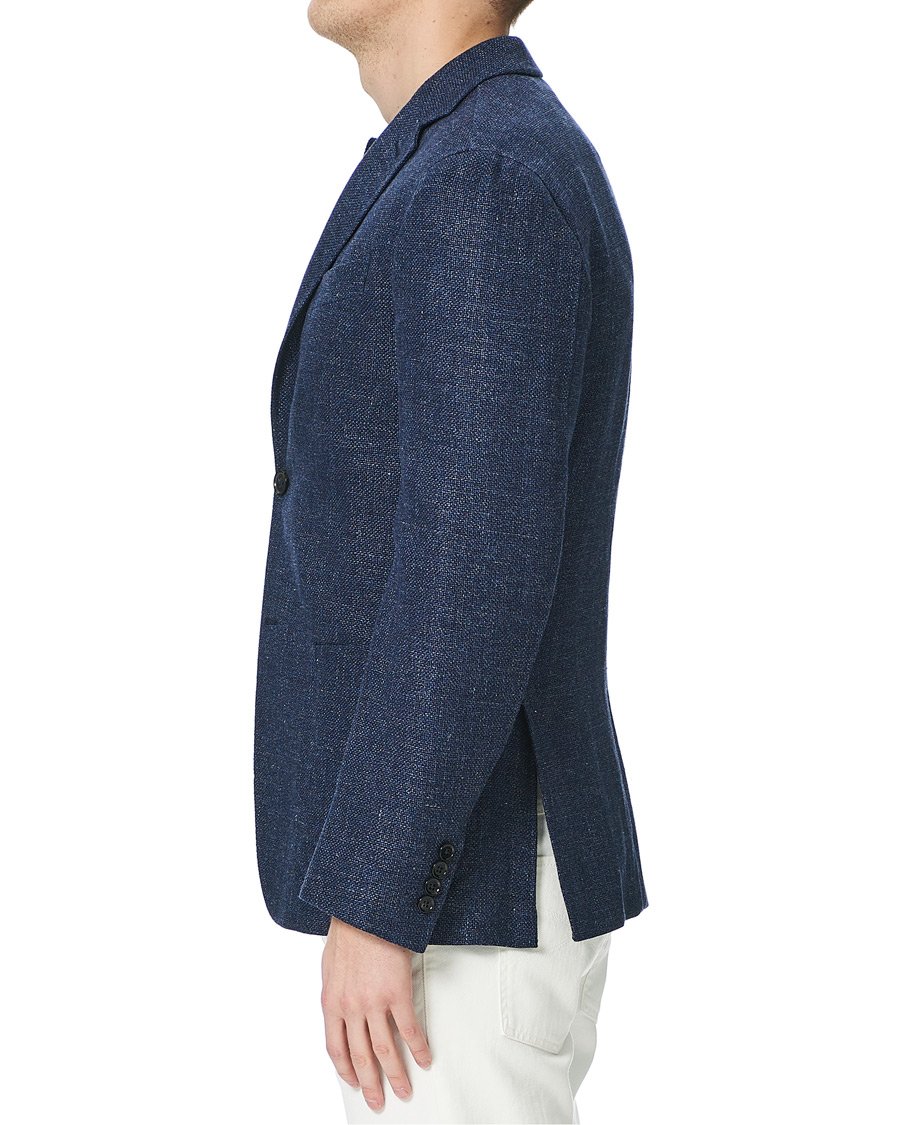 Herren | Sakkos | Ermenegildo Zegna | Unconstructed Linen Blazer Dark Blue