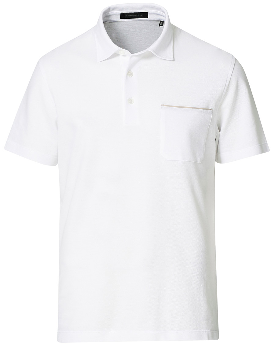 Herren | Poloshirts | Ermenegildo Zegna | Pocket Short Sleeve Polo White