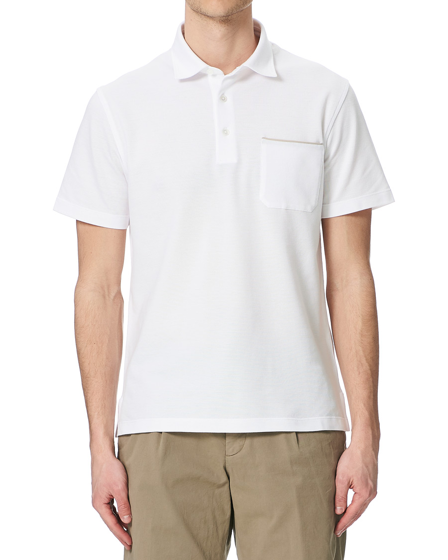 Herren | Poloshirts | Ermenegildo Zegna | Pocket Short Sleeve Polo White