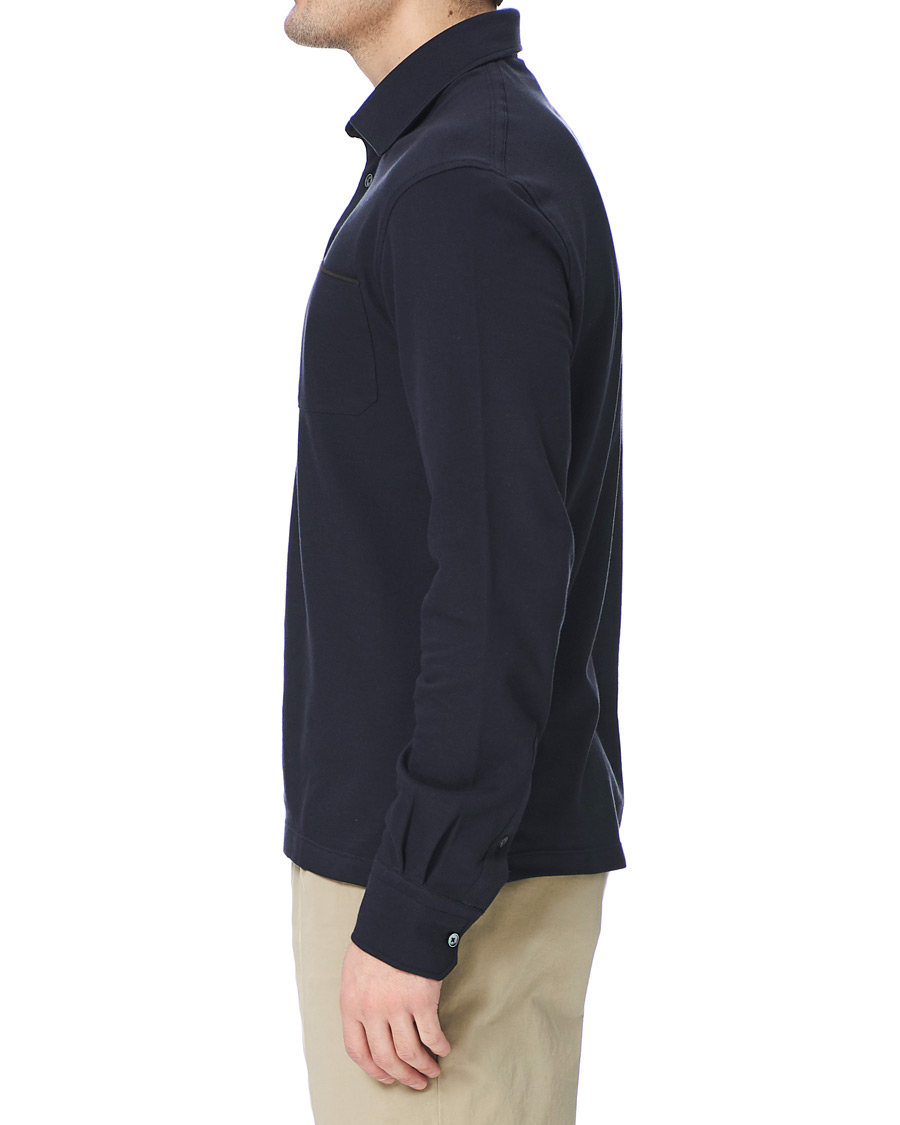 Herren | Pullover | Ermenegildo Zegna | Pocket Long Sleeve Polo Navy 48