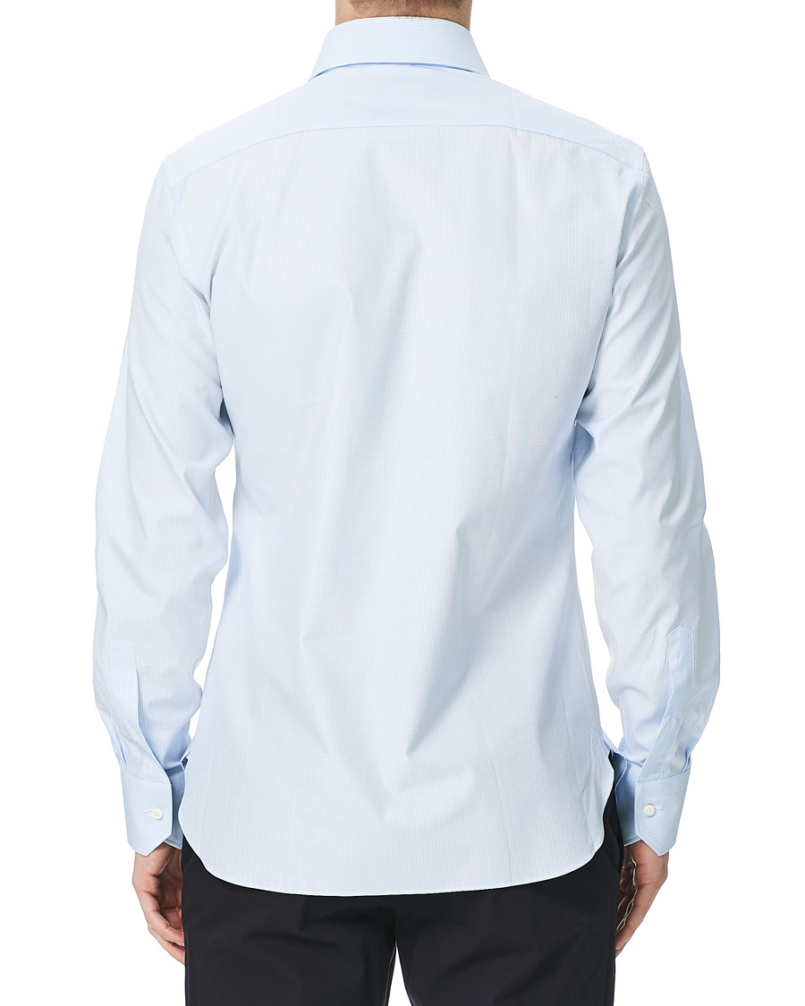 Herren | Hemden | Ermenegildo Zegna | Slim Fit Check Dress Shirt Light Blue