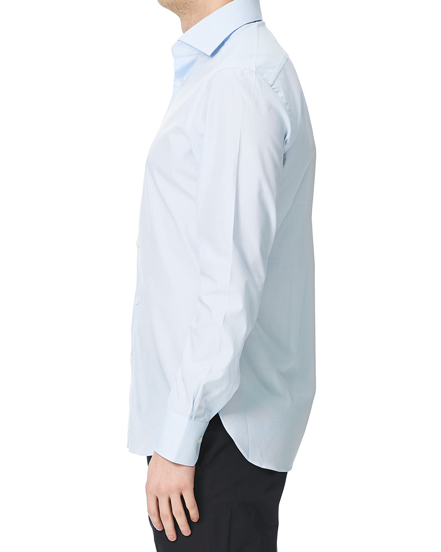 Herren | Hemden | Ermenegildo Zegna | Slim Fit Check Dress Shirt Light Blue