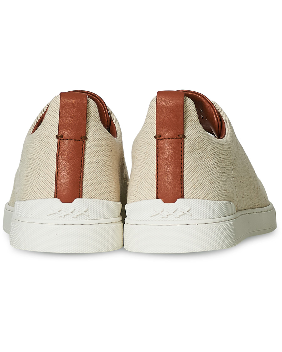 Herren | Ermenegildo Zegna Triple Stitch Elasticated Sneakers White | Ermenegildo Zegna | Triple Stitch Elasticated Sneakers White