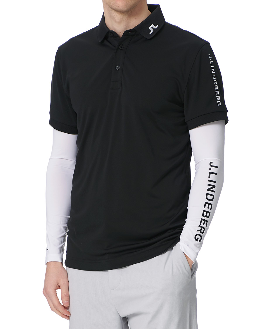 Herren | Poloshirts | J.Lindeberg | Enzo Golf Sleeves White