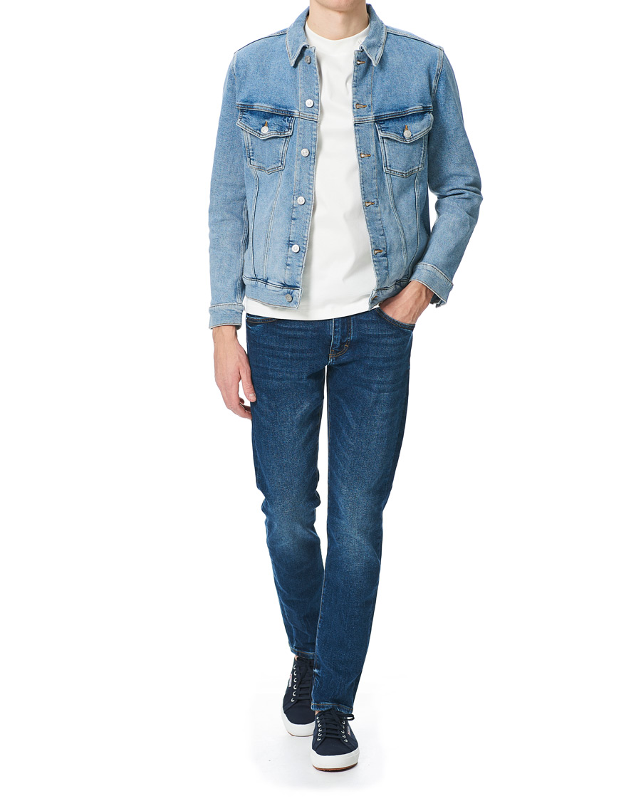 Herren | Jacken | J.Lindeberg | Ran Sky Wash Stretch Denim Jacket Light Blue