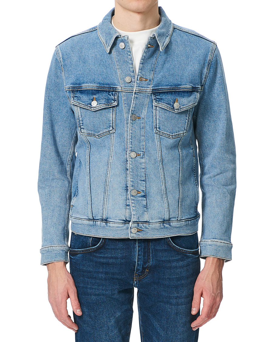 Herren | Jacken | J.Lindeberg | Ran Sky Wash Stretch Denim Jacket Light Blue