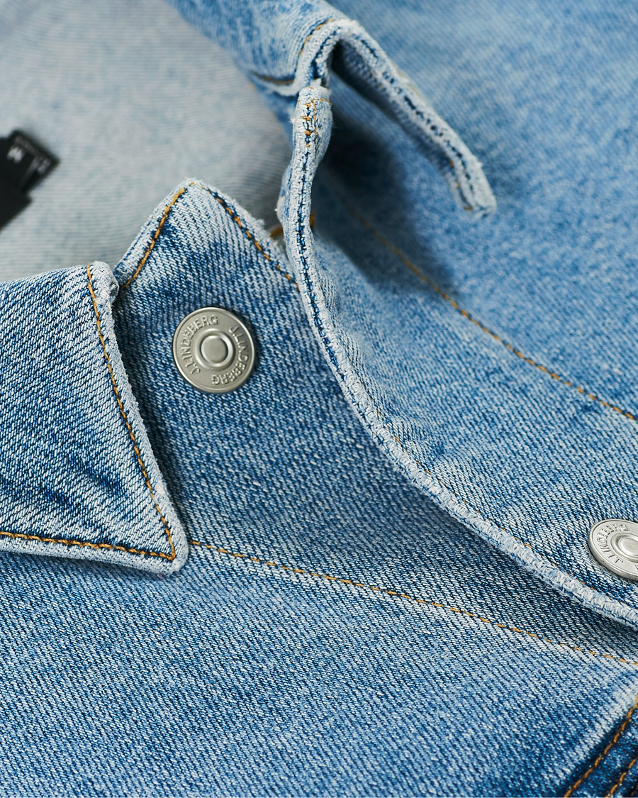 Herren | Jacken | J.Lindeberg | Ran Sky Wash Stretch Denim Jacket Light Blue