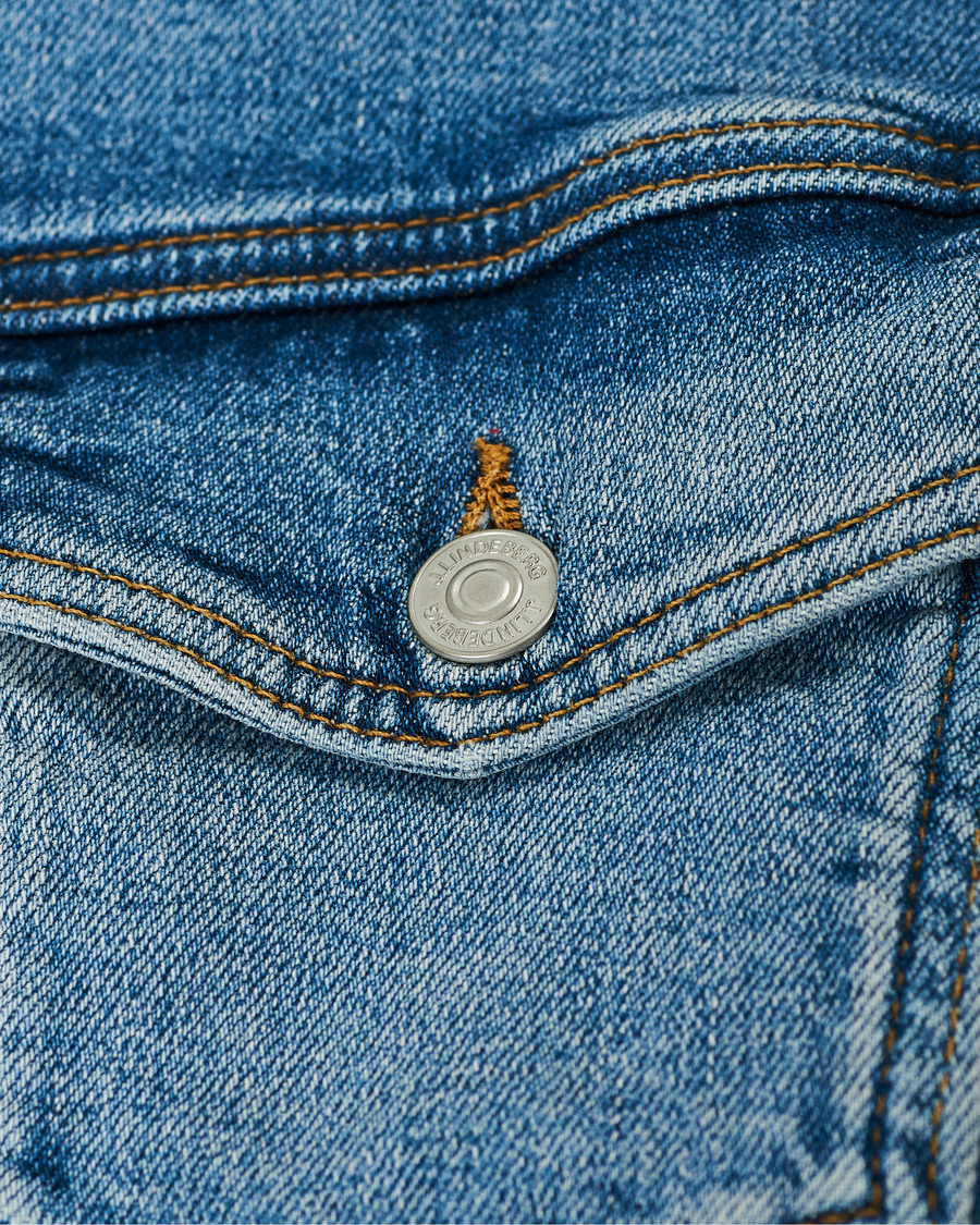 Herren | Jacken | J.Lindeberg | Ran Sky Wash Stretch Denim Jacket Light Blue
