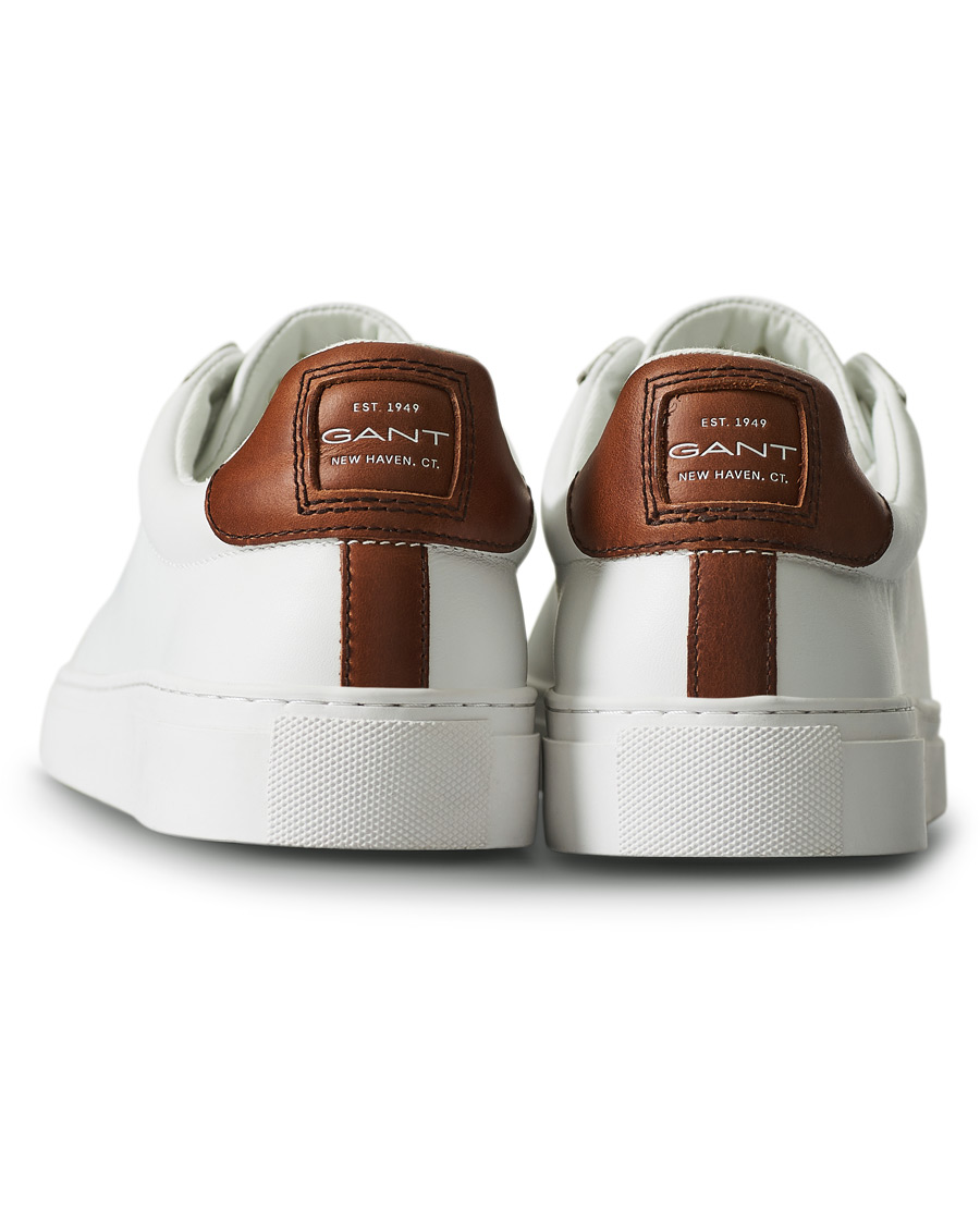 Herren | GANT Mc Julien Sneaker Bright White/Cognac | GANT | Mc Julien Sneaker Bright White/Cognac