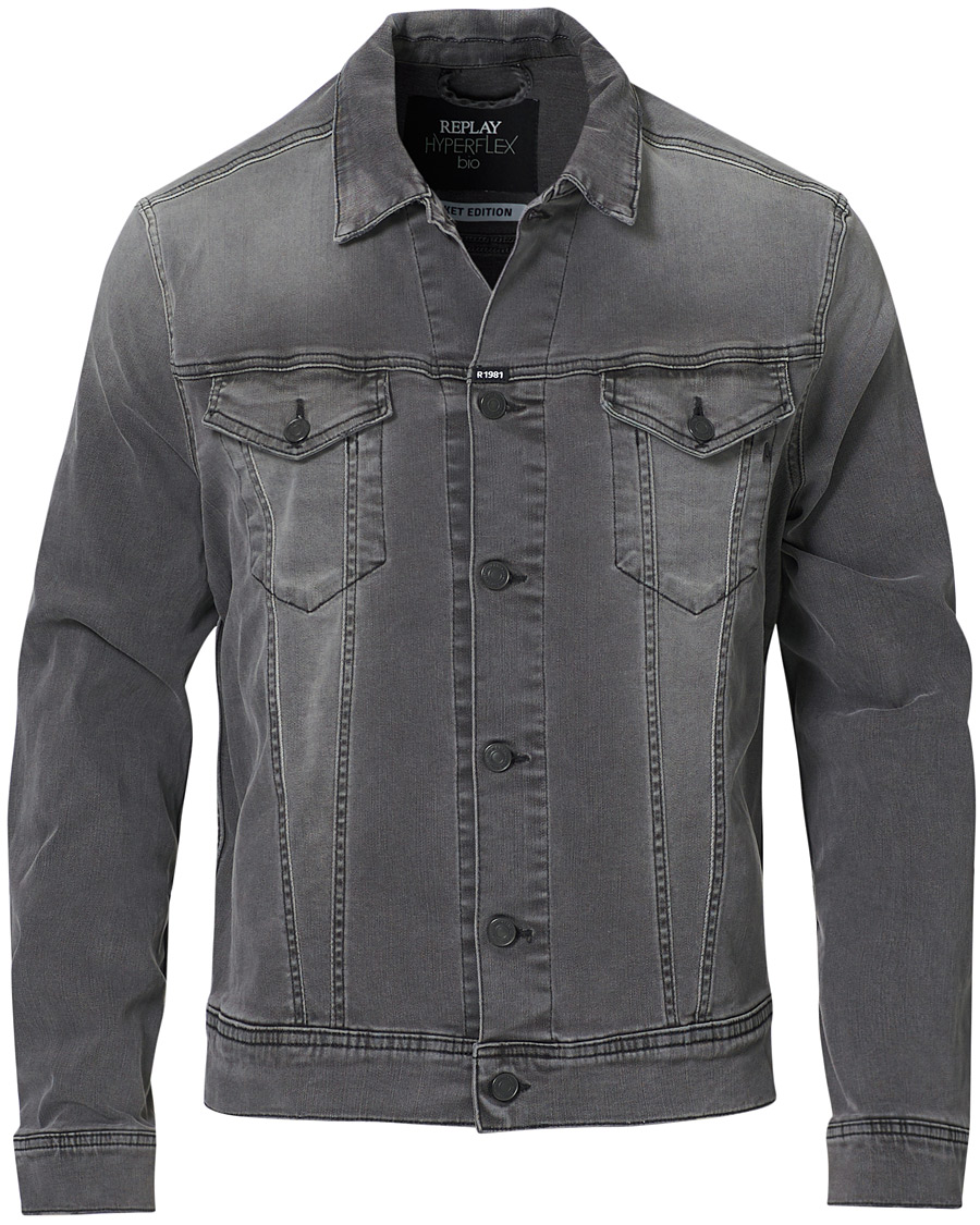 Herren | Jacken | Replay | Hyperflex Bio Denim Jacket Washed Black