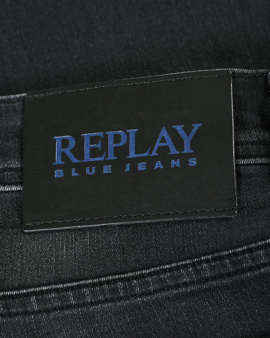 Herren | Jeans | Replay | Grover Super Stretch Bio Jeans Washed Black