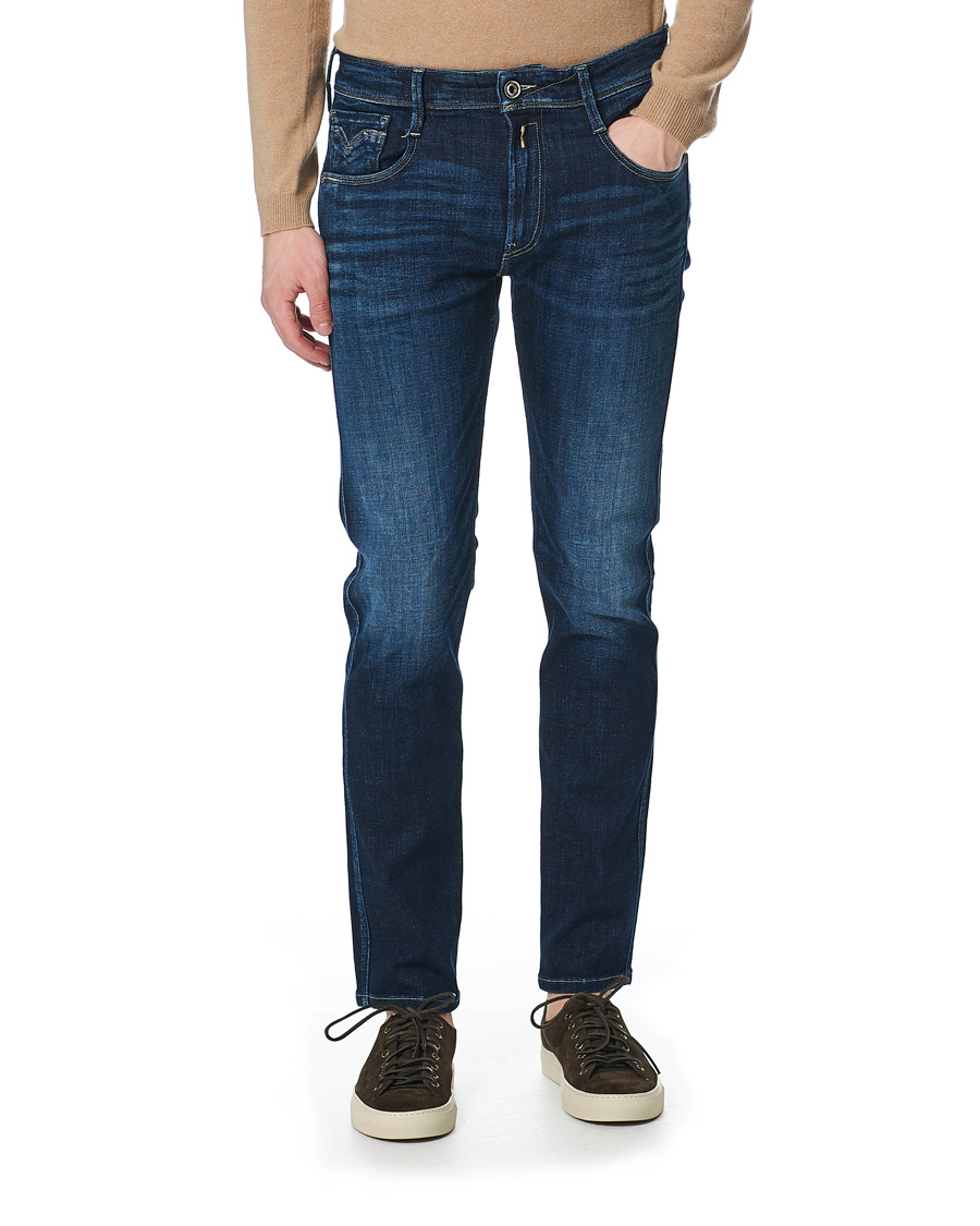 Herren | Jeans | Replay | Anbass Power Stretch One Year Wash Jeans Dark Blue