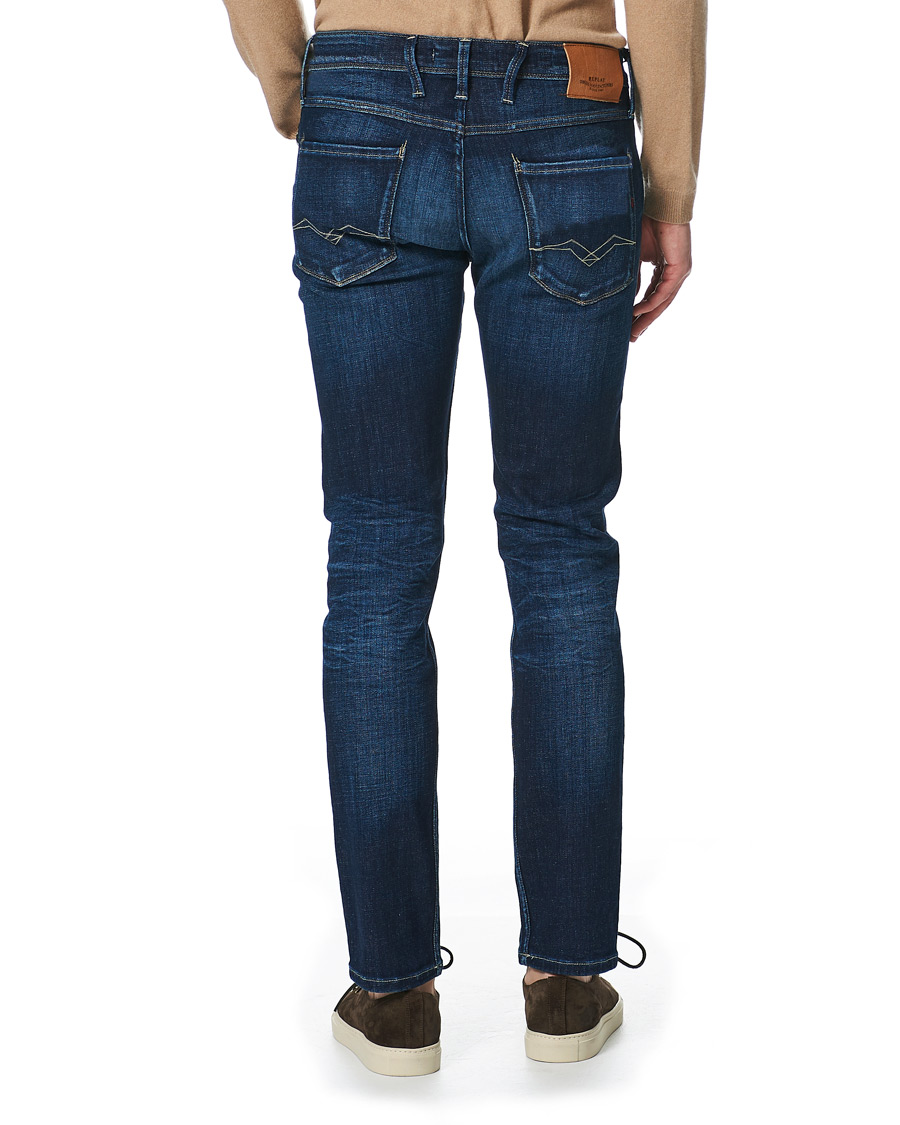 Herren | Jeans | Replay | Anbass Power Stretch One Year Wash Jeans Dark Blue