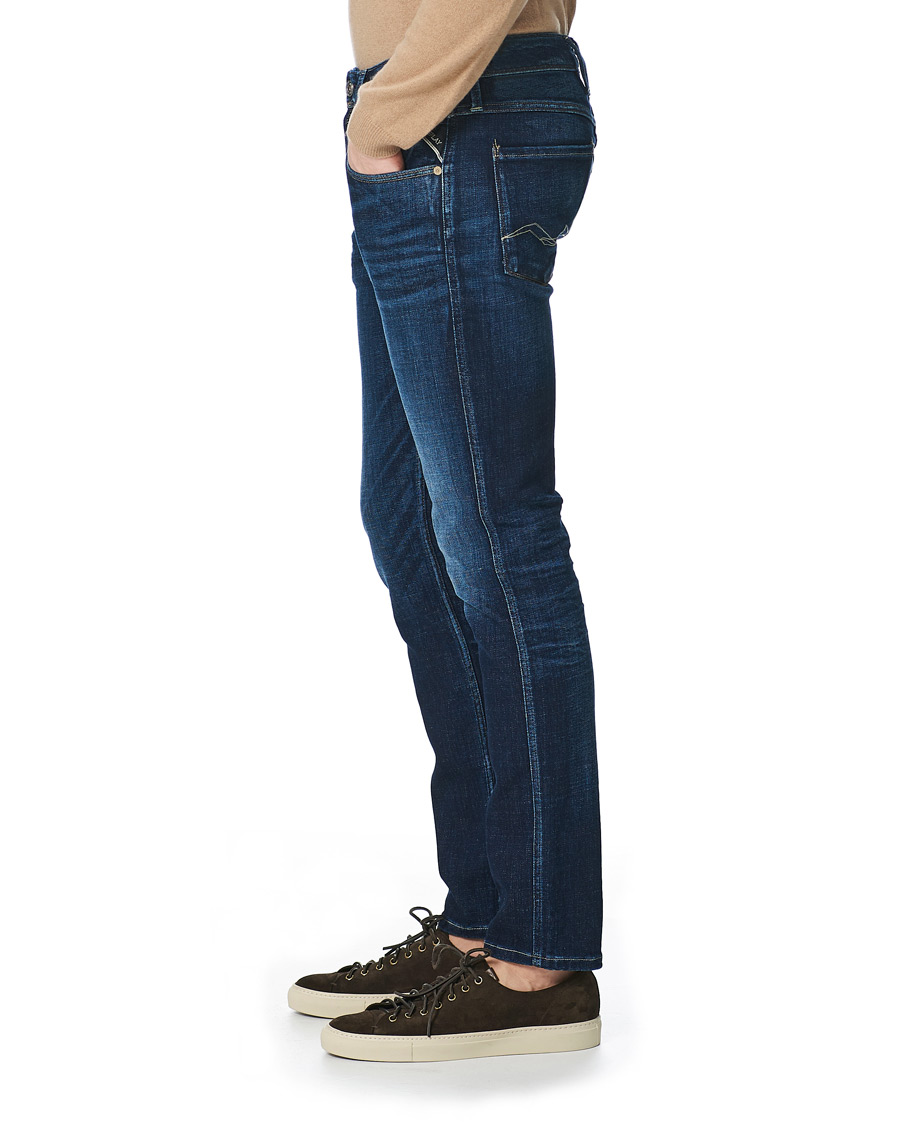 Herren | Jeans | Replay | Anbass Power Stretch One Year Wash Jeans Dark Blue