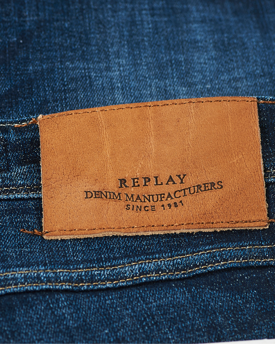 Herren | Jeans | Replay | Anbass Power Stretch One Year Wash Jeans Dark Blue