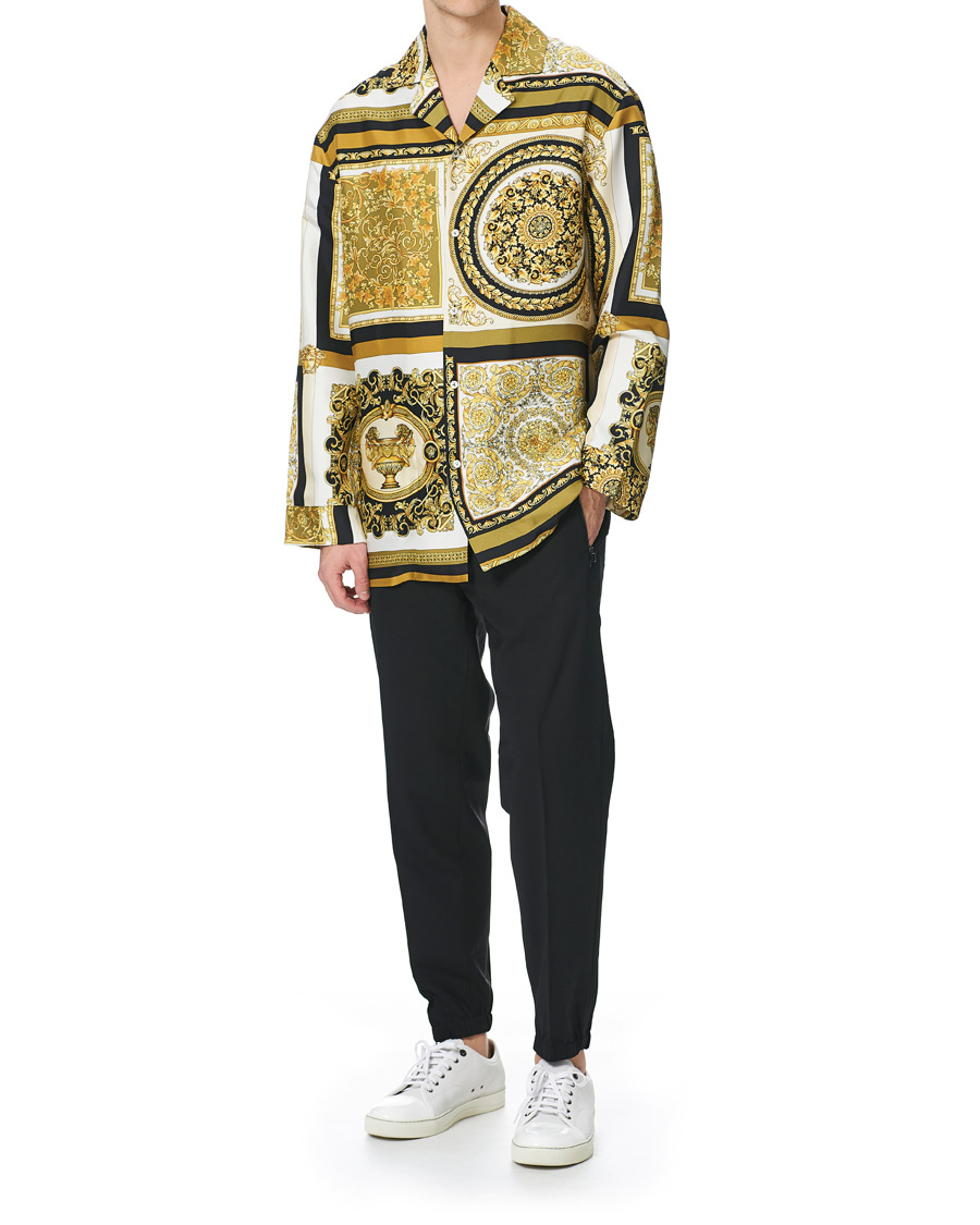 Herren | Hemden | Versace | Silk Twill Shirt White/Gold