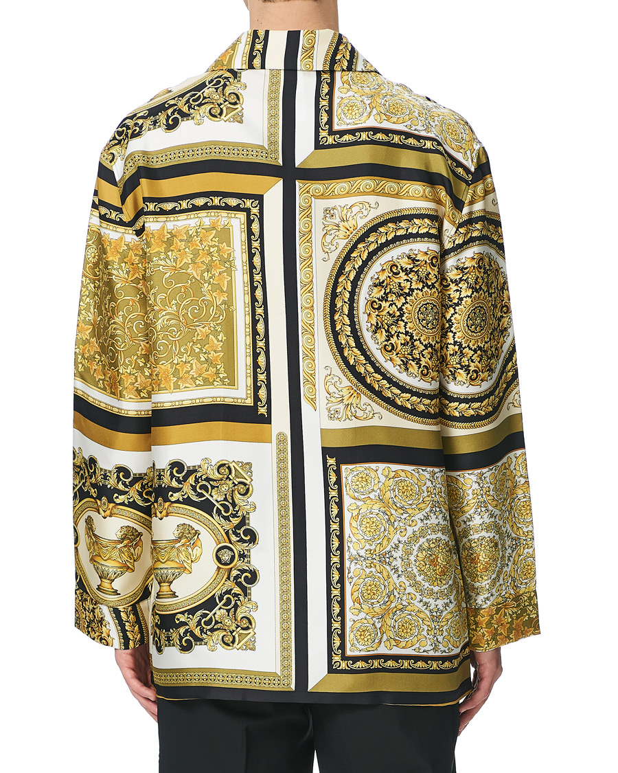 Herren | Hemden | Versace | Silk Twill Shirt White/Gold