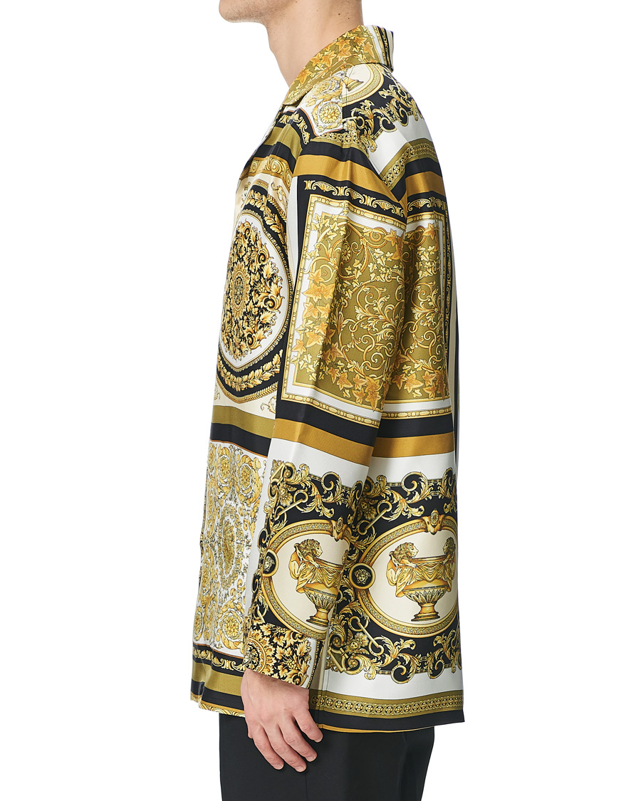 Herren | Hemden | Versace | Silk Twill Shirt White/Gold